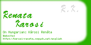 renata karosi business card