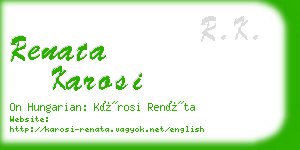 renata karosi business card